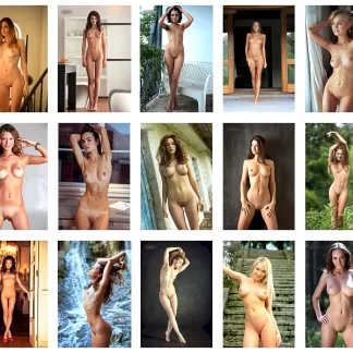 Обнаженные красавицы позируют стоя (60 фото)